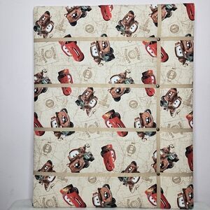 Cars Lightning McQueen Themed French Memo Board Handmade In VT 16x20in NWOT